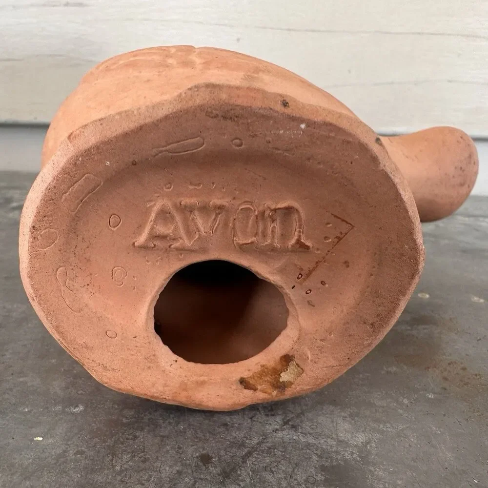 Vintage Terracotta Planter Hen Chicken Pottery Candle Holder Avon 6.5”